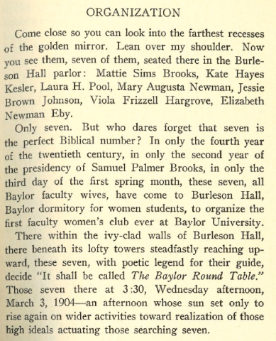 Founders of Baylor Round Table via The Golden Mirror